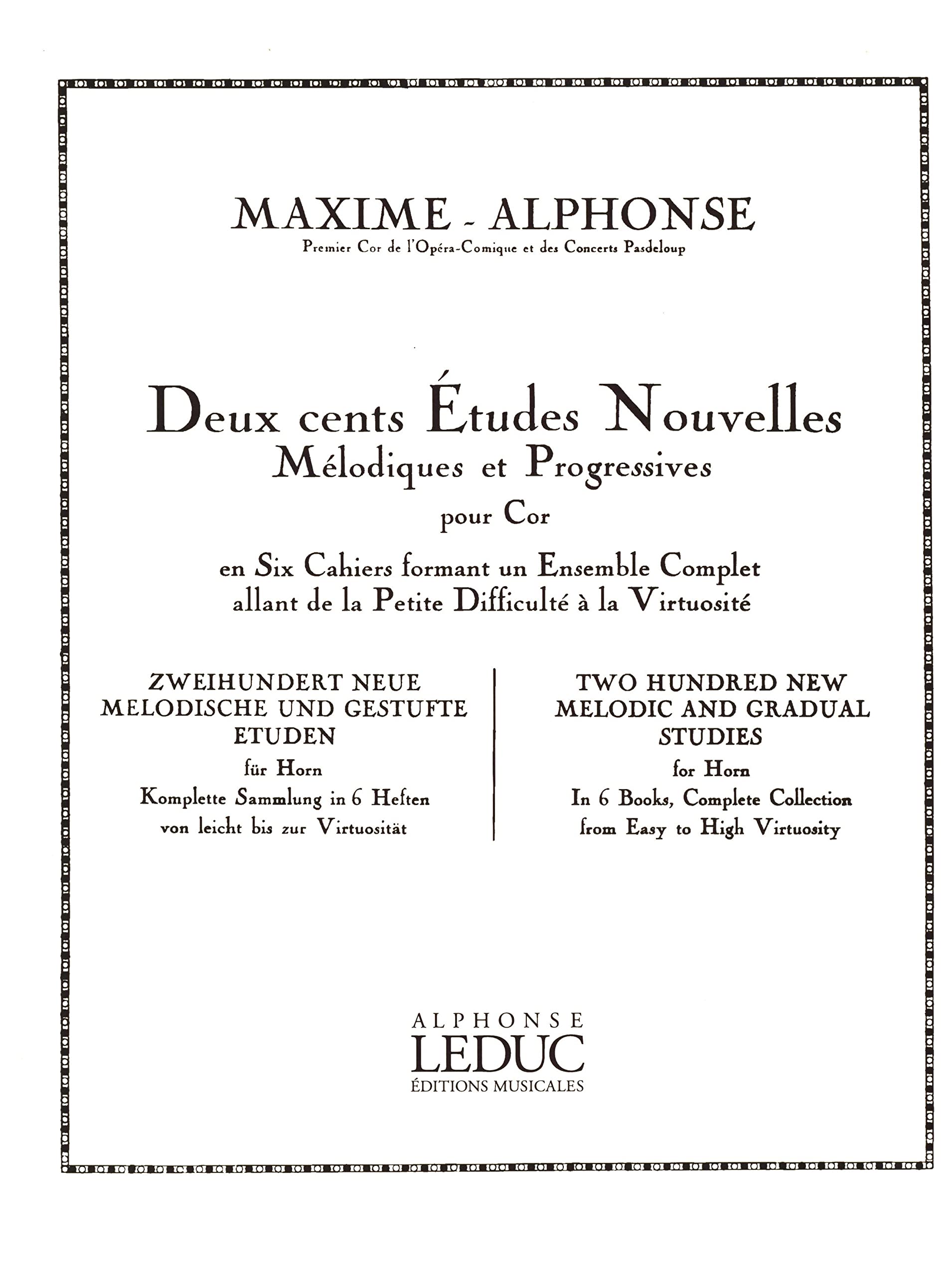 200 ETUDES NOUVELLES VOLUME 6:10 GDES ETUDES NOUVELLES VIRTUOSITE COR book