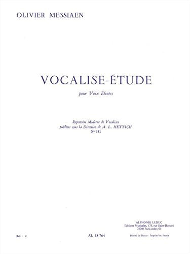 VOCALISE ETUDE N0151 VOIX ELEVEES book