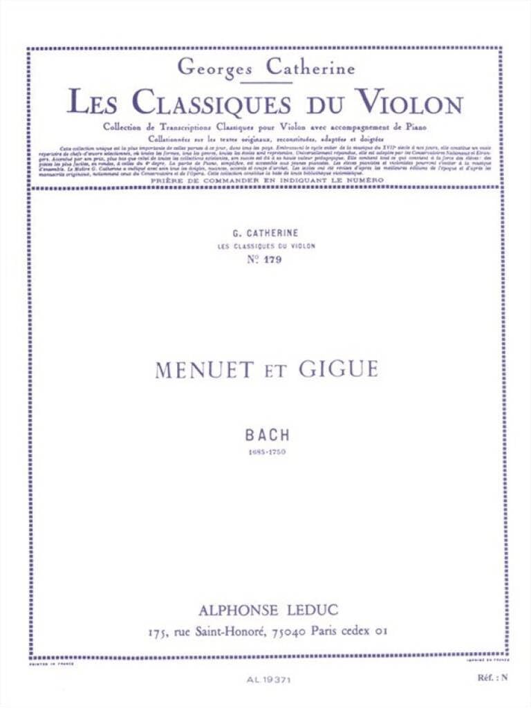 CLASSIQUE VIOLON N0179 MENUET ET GIGUE book