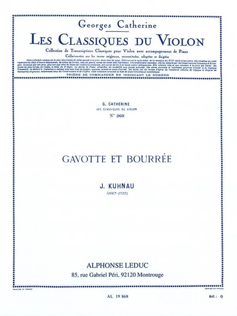 CLASSIQUE VIOLON NO360 GAVOTTE ET BOURREE book