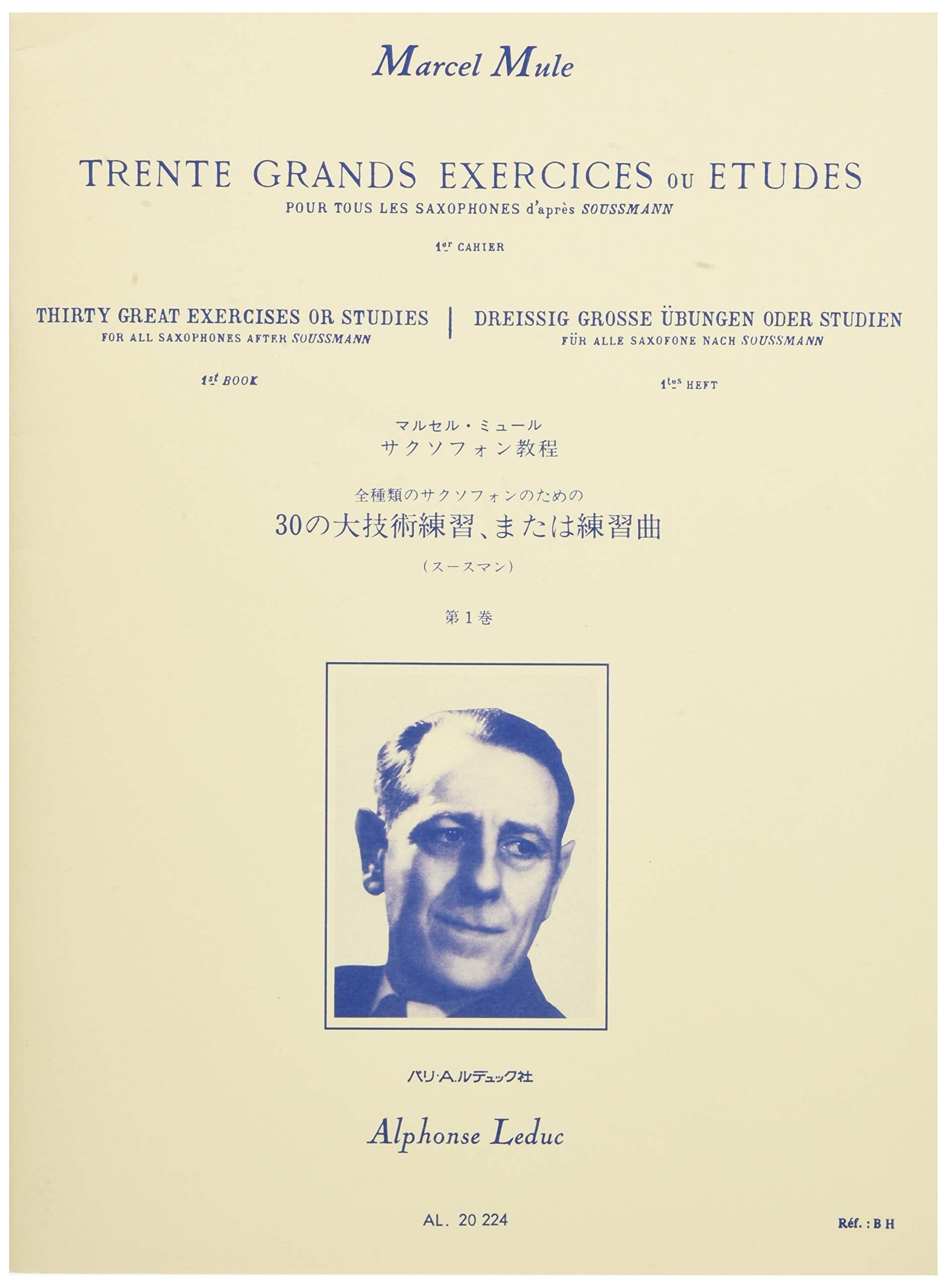 Trente grands exercices ou etudes pour tous les saxophones d'apres Soussmann, vol 1 book