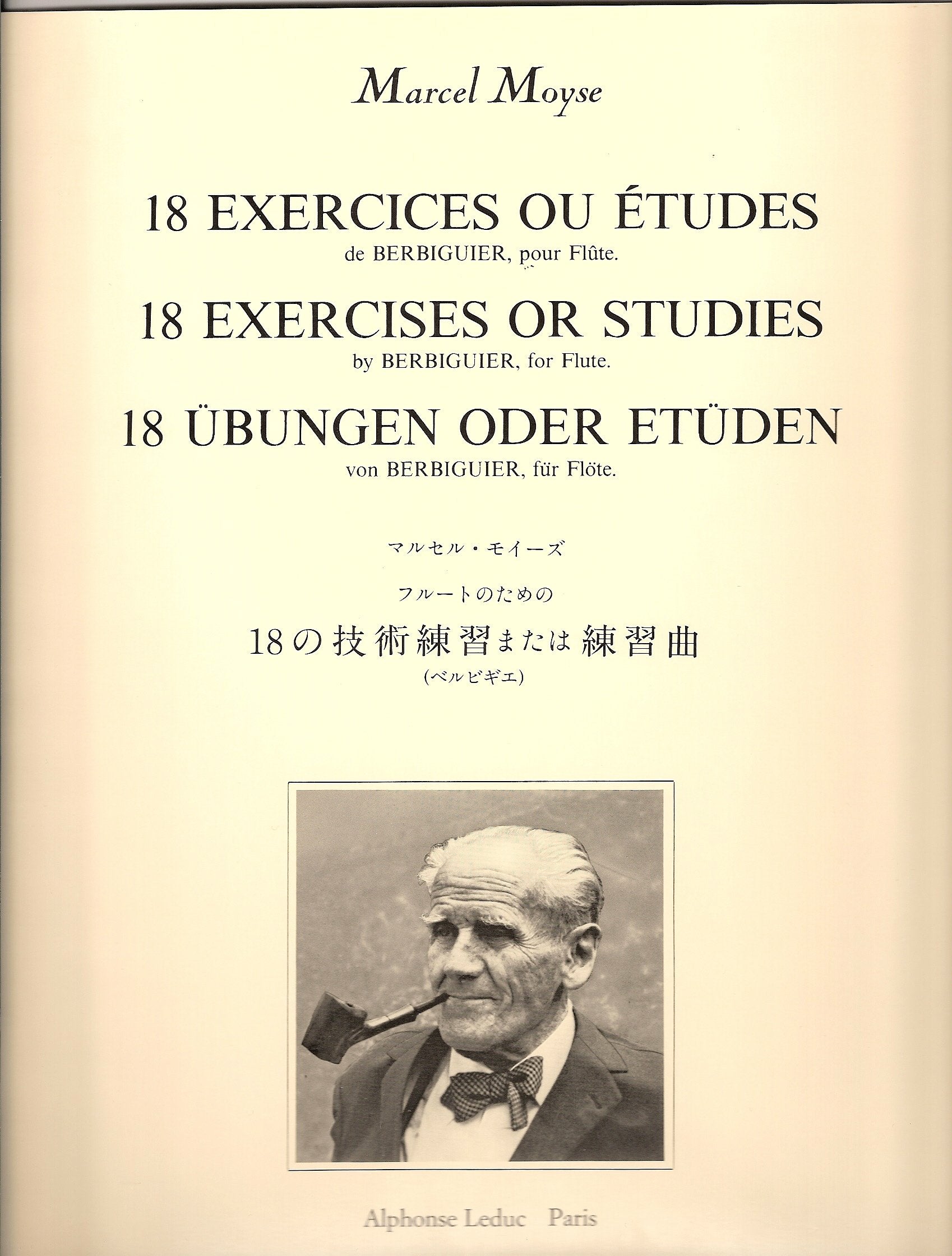 18 EXERCICES OU ETUDES DE BERBIGUIER FLUTE book