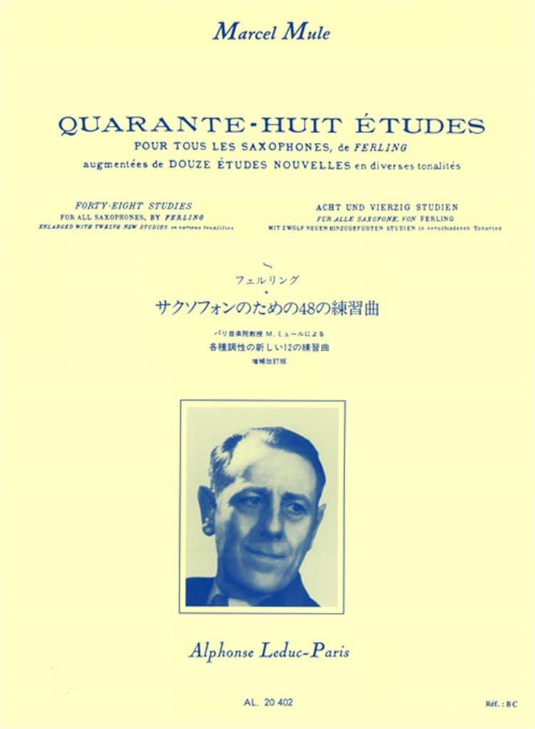 48 ETUDES D'APRES FERLING (NVLLE ED.AUGMENT.DE 12 ETUDES NOUVELLES)SAXOPHONE Sheet Music