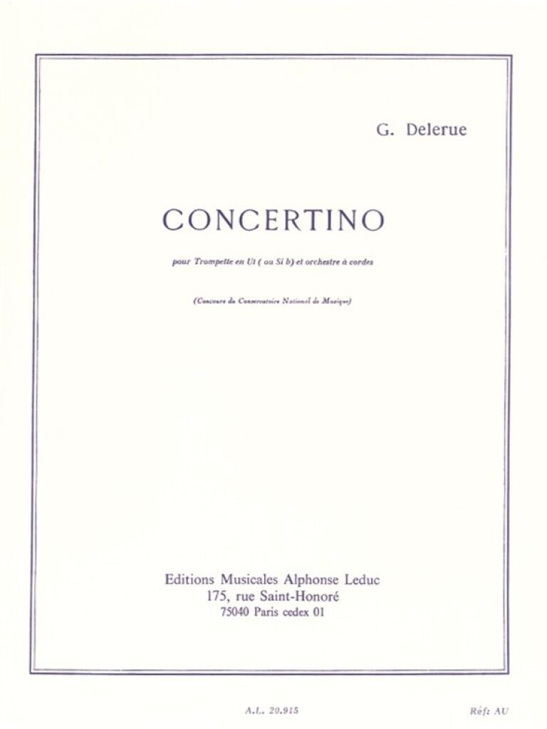 CONCERTINO TROMPETTE EN UT ET PIANO Sheet Music