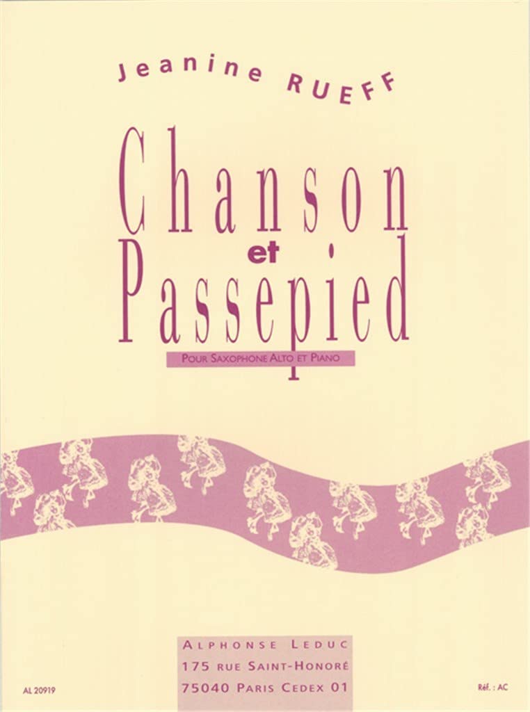 CHANSON ET PASSEPIED OP16 SAXOPHONE MIB ET PIANO book