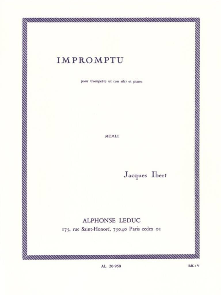 Impromptu de campagne pour trompette si bémol ou ut et piano book