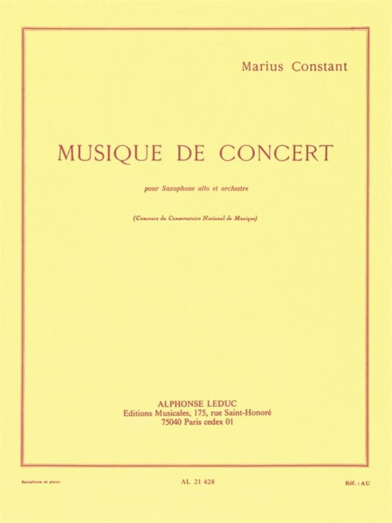 MUSIQUE DE CONCERT SAXOPHONE MIB ET PIANO Arts & Music
