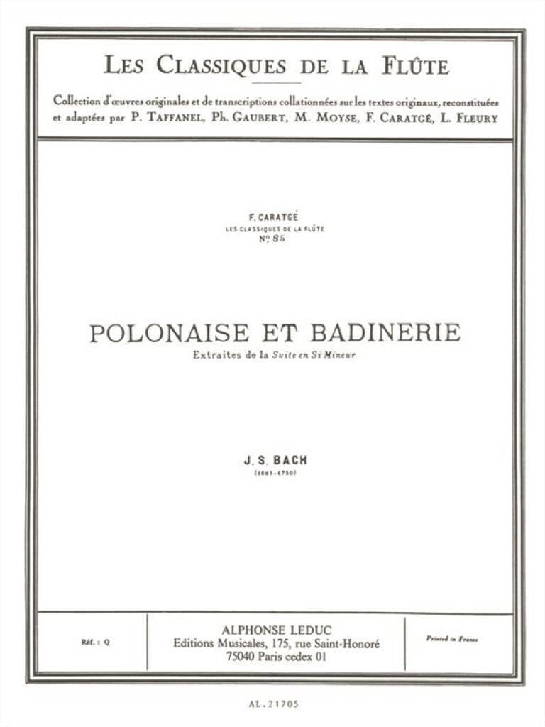 CLASSIQUE FLUTE N085 SUITE EN SI MINEUR:POLONAISE ET BADINERIE Arts & Music