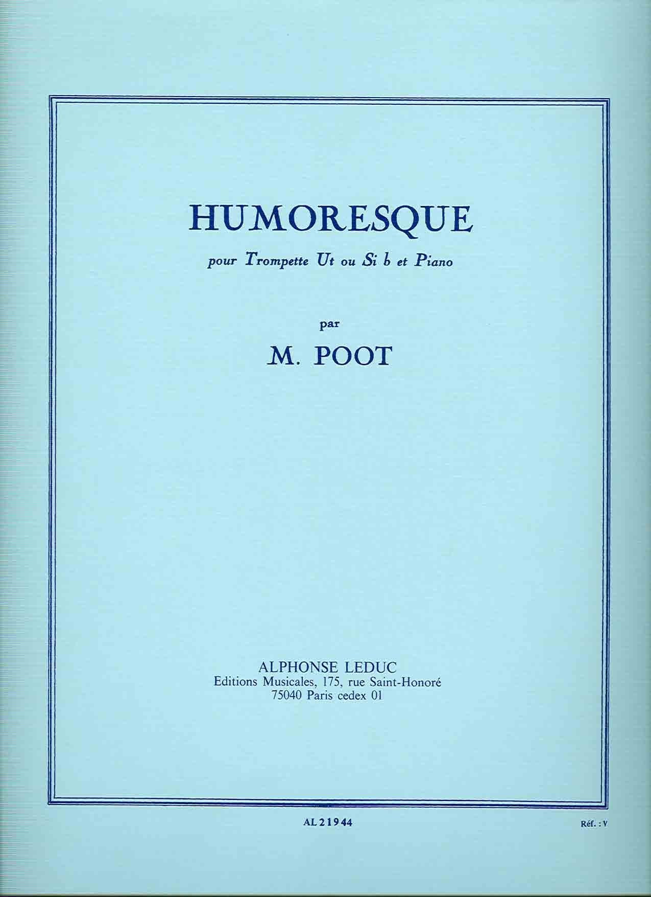 HUMORESQUE TROMPETTE UT OU SIB ET PIANO book