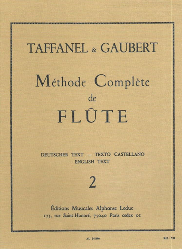 METHODE DE FLUTE VOLUME 2 (FRANCAIS/ANGLAIS/ALLEMAND/ESPAGNOL) Sheet Music