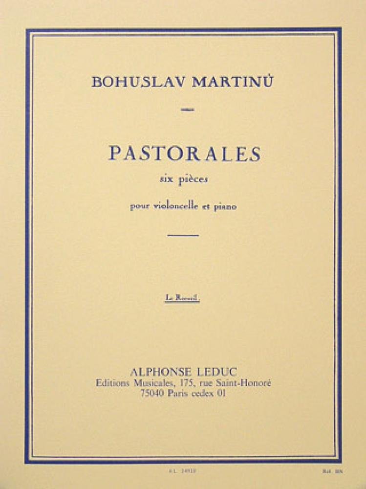 Bohuslav Martinu: Six Pastorales (Cello And Piano). Für Cello, Klavierbegleitung Sheet Music