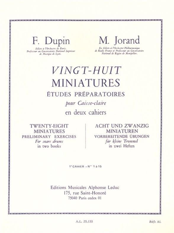 28 Miniatures pour caisse claire - Volume 1 book