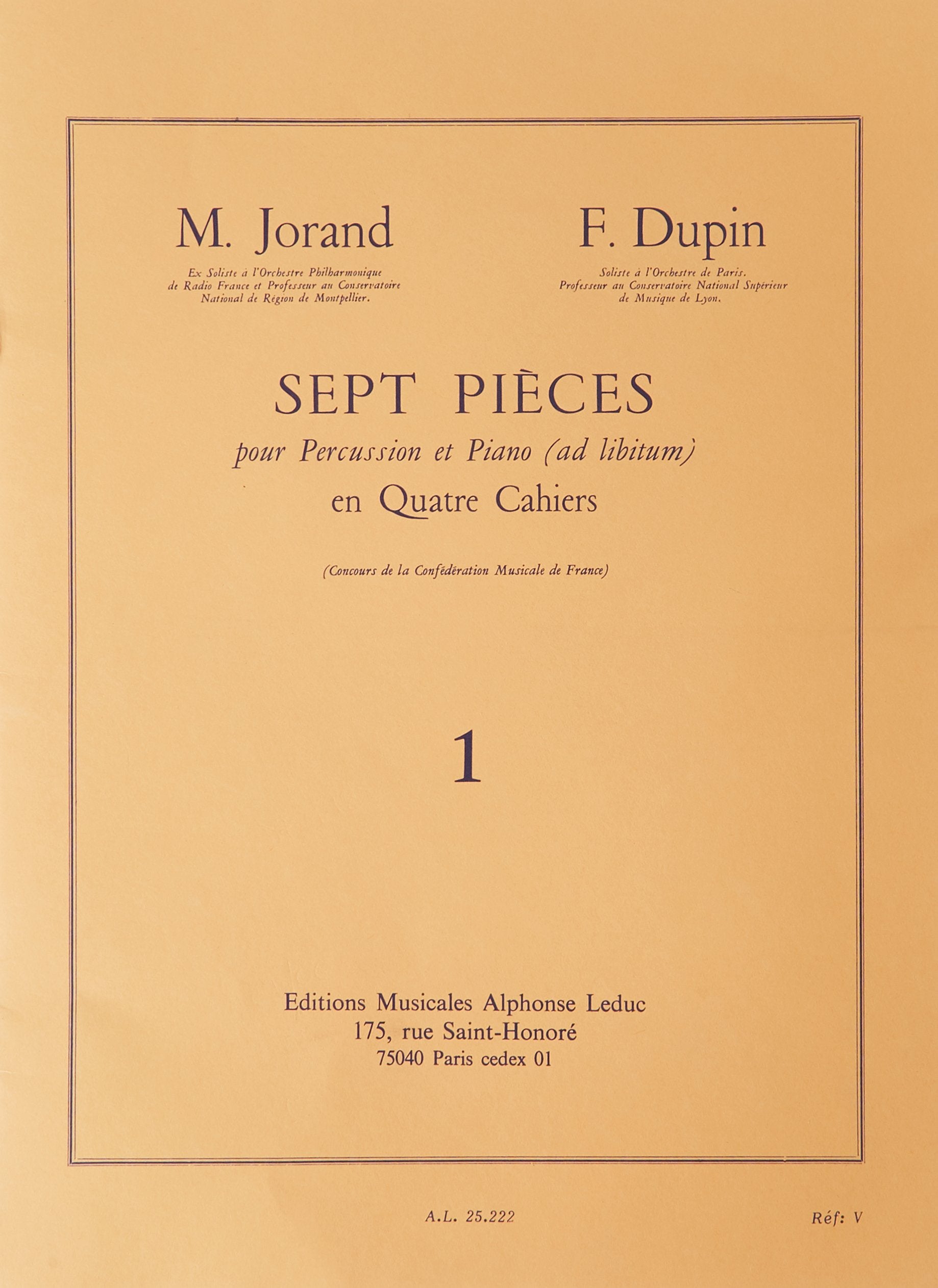 7 PIECES VOL.1 (PATA-CAISSE-DROLERIE) PERCUSSION ET PIANO book