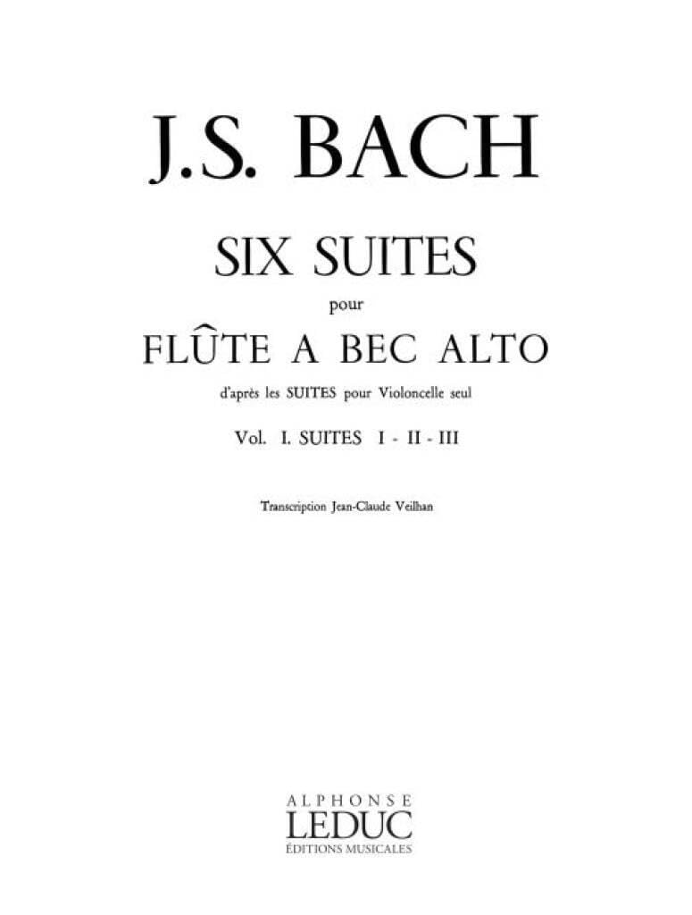 6 SUITES (D'APRES LES SUITES POUR VIOLONCELLE) VOLUME 1:SUITES 1-2-3 F.A B.ALTO (Sortiert, nicht auswählbar ) Sheet Music