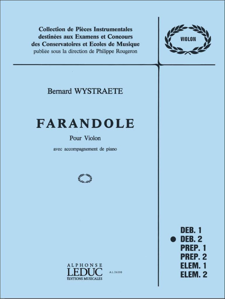 Bernard wystraete: farandole (violin & piano) book