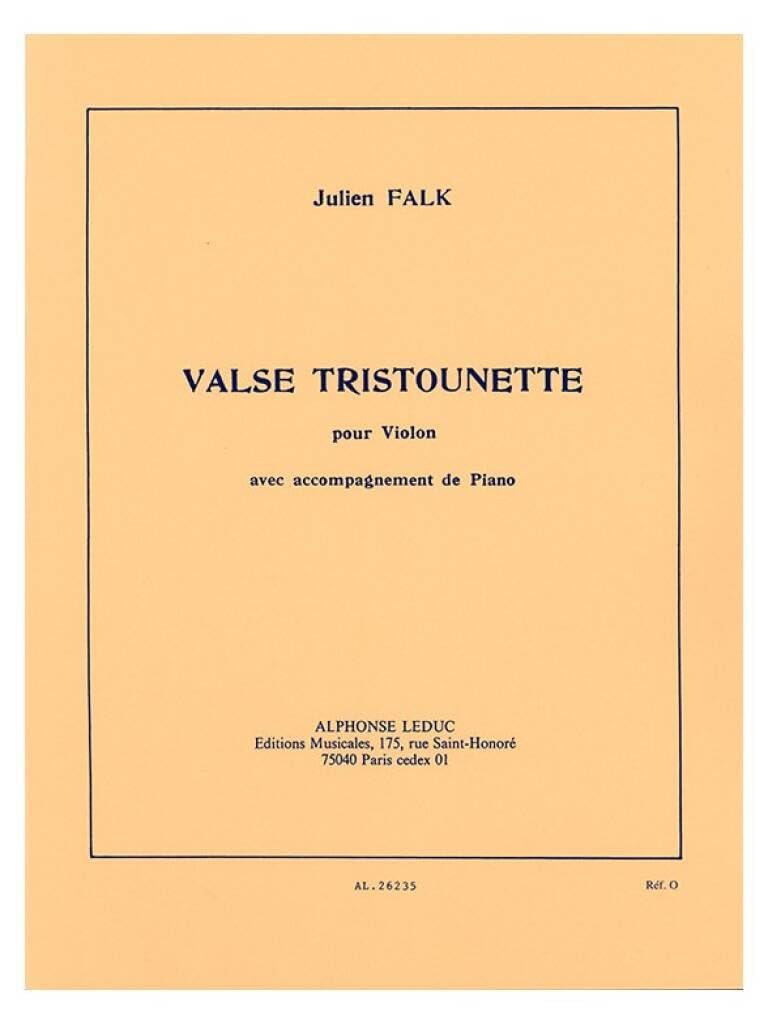 Julien falk: valse tristounette (violin & piano) book