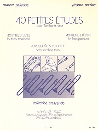 Marcel galiegue/jerome naulais: 40 little studies (bass trombone) book