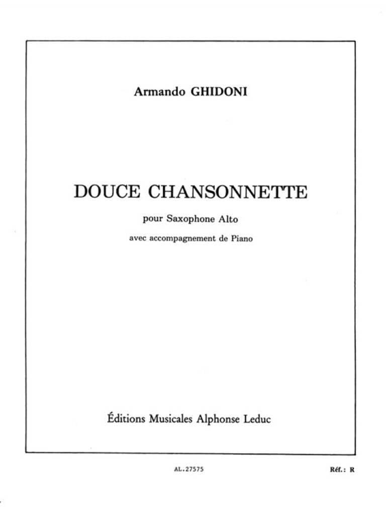 DOUCE CHANSONNETTE SAXOPHONE MIB ET PIANO/(COLLECTION ROUGERON) book