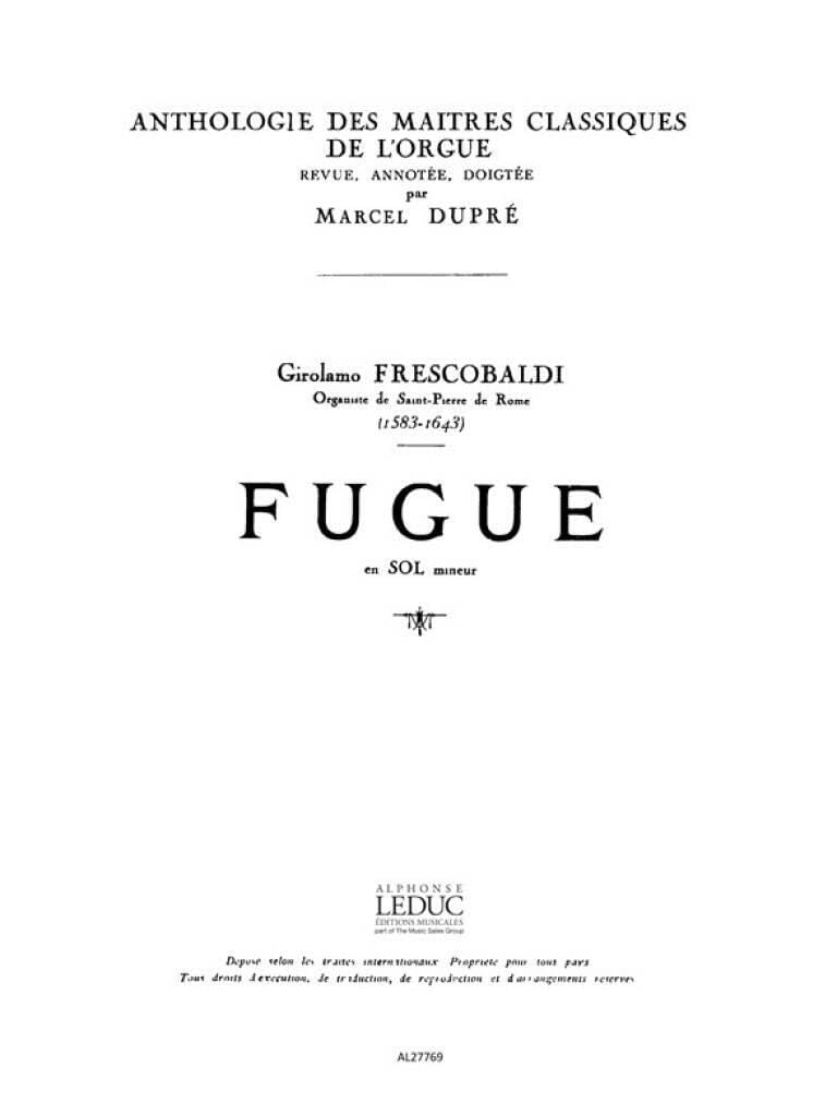 FUGUE EN SOL MINEUR CLAS N016/ORGUE book