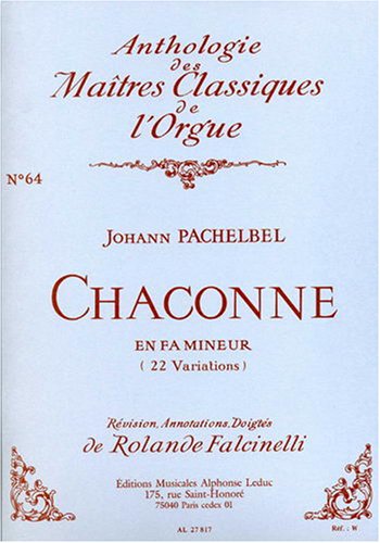 CHACONNE EN FA MINEUR CLAS N064/ORGUE Sheet Music