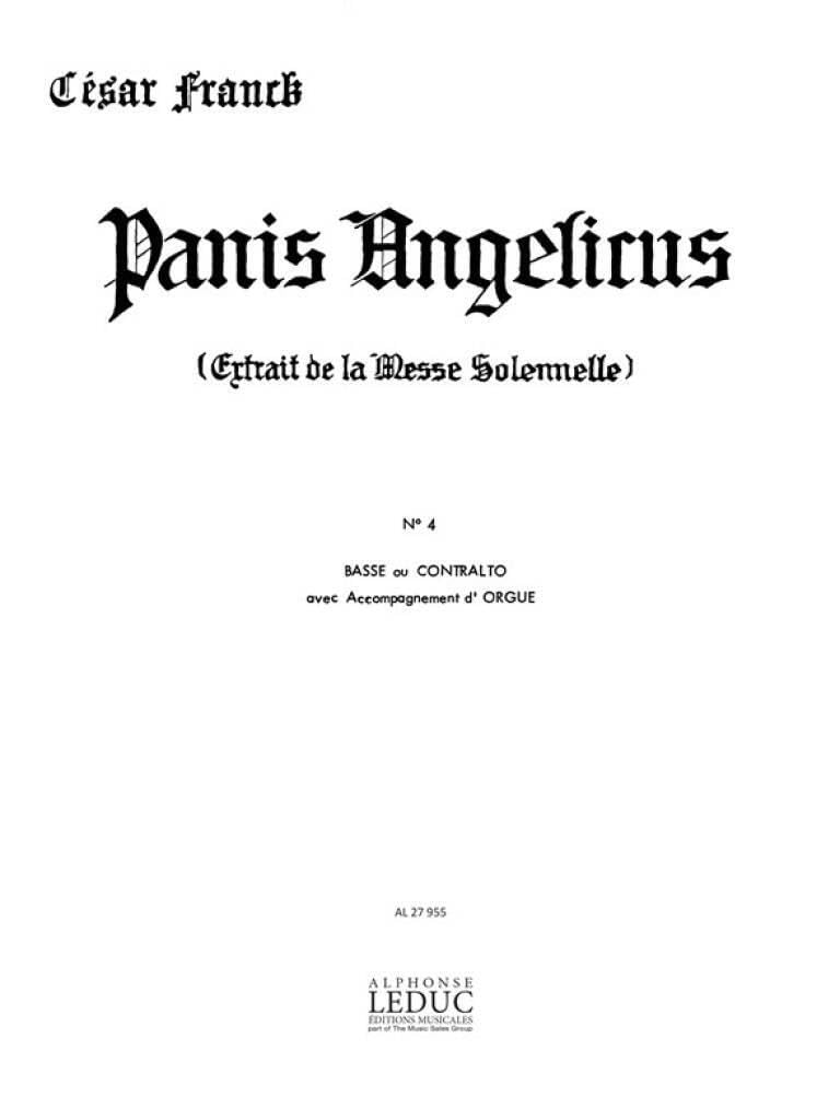 PANIS ANGELICUS/N004CHANT(FA)/BASSE OU CONTRALTO ET ORGUE book