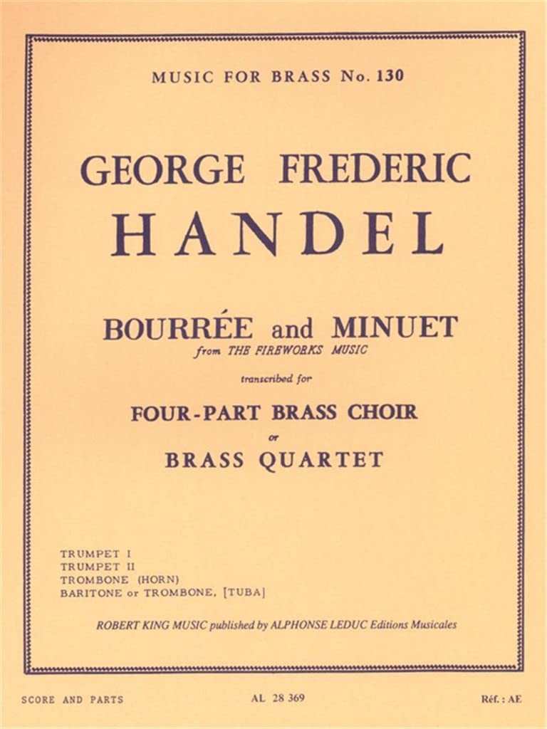 BOURREE AND MINUET(FIREWORKS) BRASS QUARTET/SCORE AND PARTS(PTION/PTIES)MFB130 book