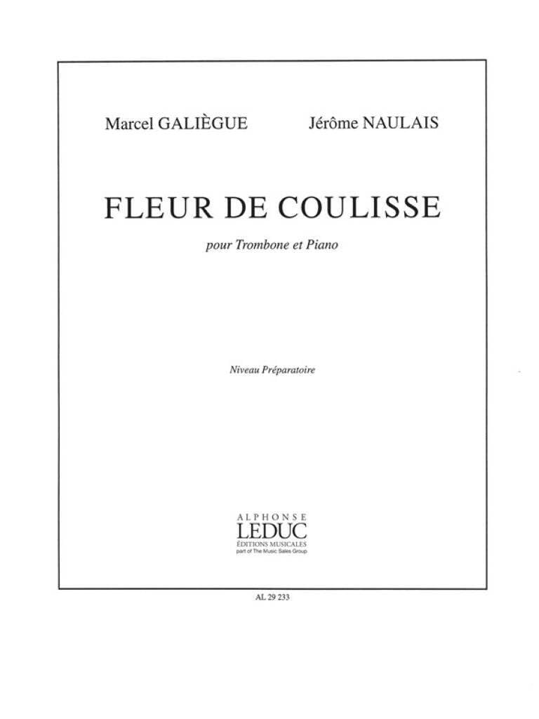 Marcel & jerome galiegue m.& naulais j.: fleur de coulisse (trombone & piano) book