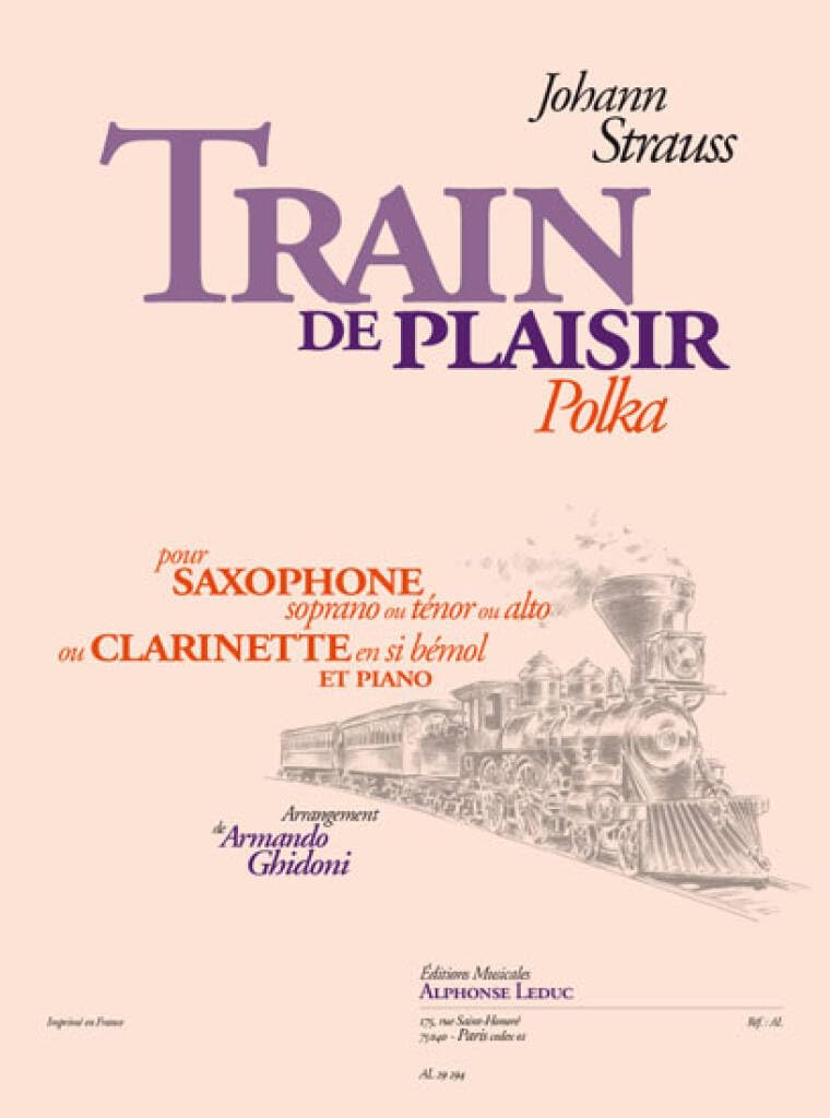 Johann strauss: train de plaisir (clarinet/piano) book