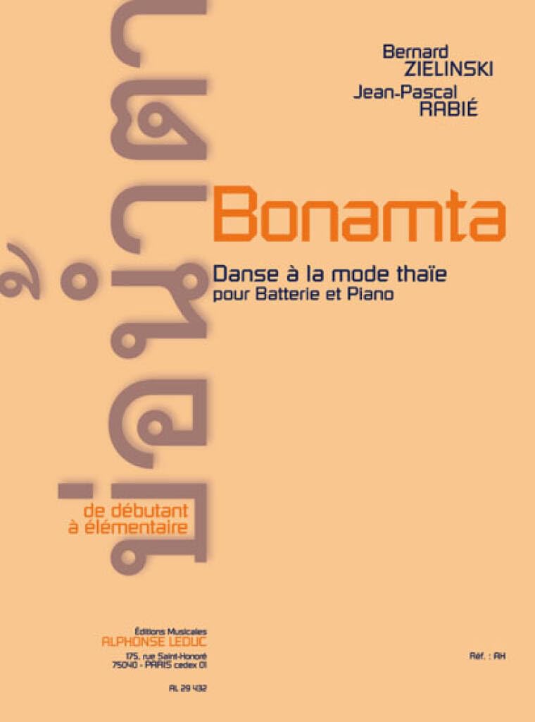 Rabie: bonamta (deb. a elem.) pour batterie et piano book
