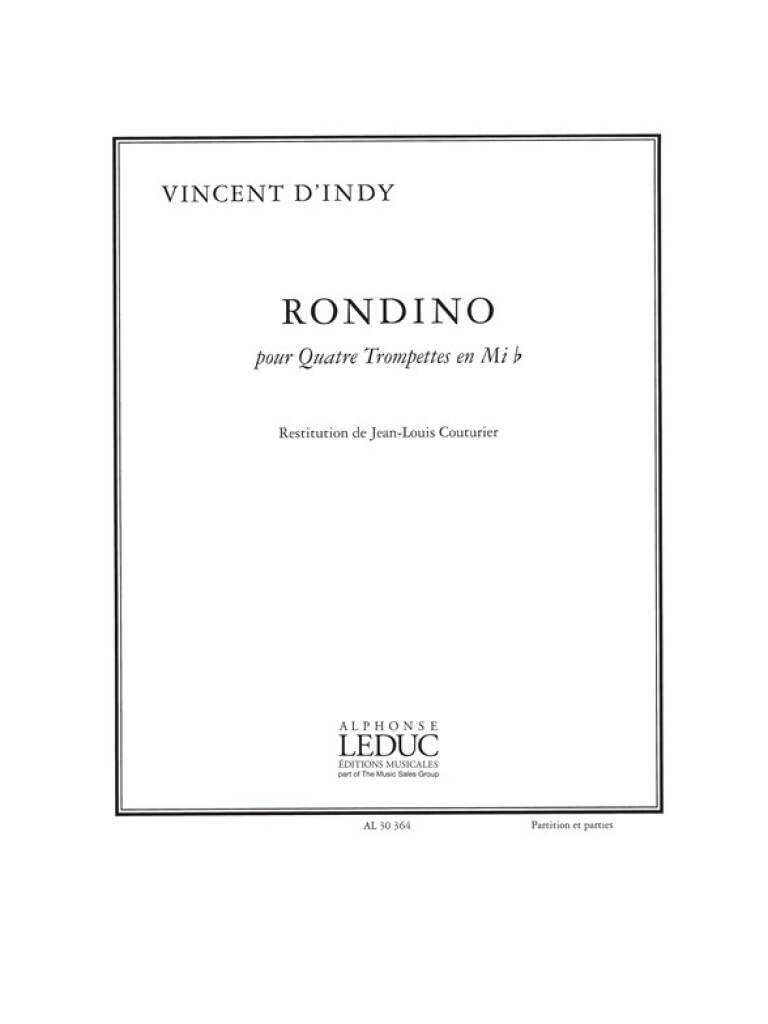 Indy vincent d' rondino 4 trumpets in e flat score/parts trompette book