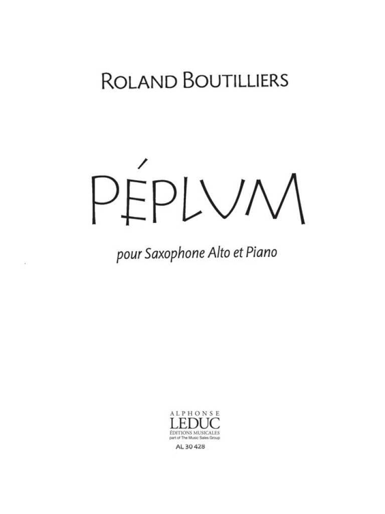 Boutilliers roland peplum alto saxophone piano book book