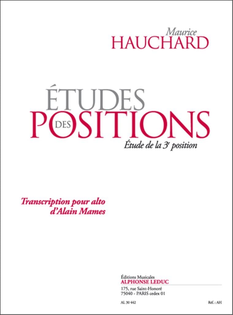 Études des positions - étude de la 3e Position. Viola Solo. Sheet Music