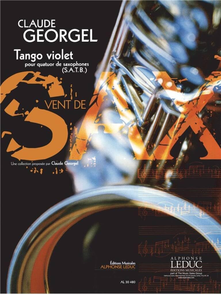 Georgel claude tango violet tango saxophone quartet satb parts book