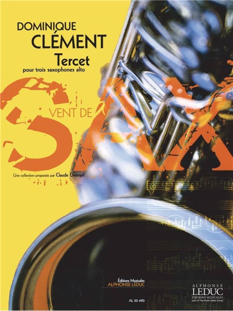 Clement dominique tercet alto saxophone trio score/parts book