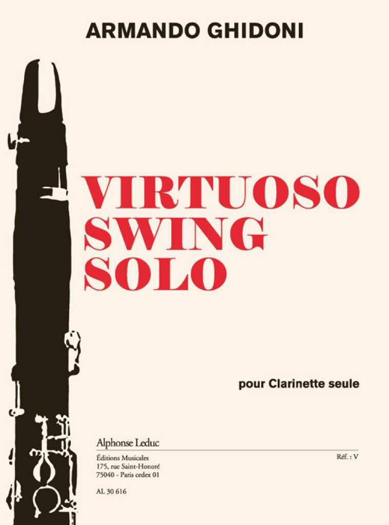 Ghidoni: virtuoso swing solo (3'30'') pour clarinette si b seule book