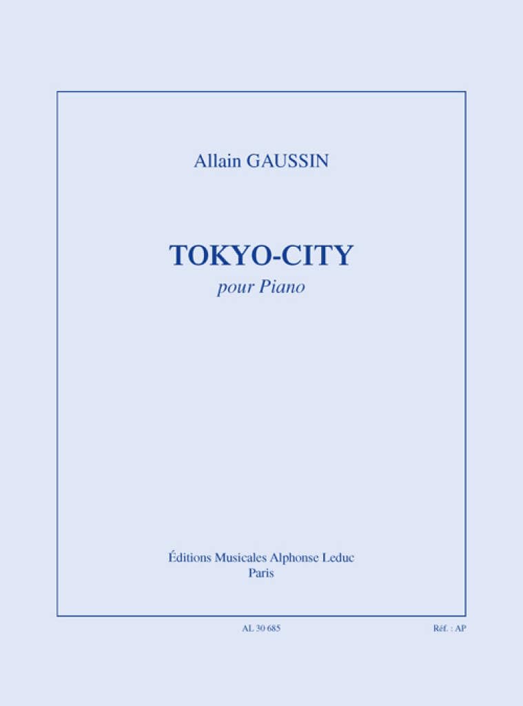 Allain gaussin: tokyo-city piano book