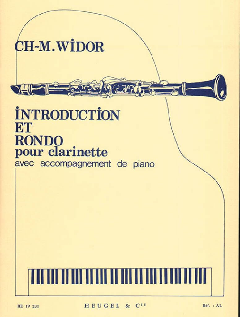 CHARLES-MARIE WIDOR - INTRODUCTION ET RONDO POUR CLARINETTE AVEC ACCOMPAGNEMENT DE PIANO Sheet Music
