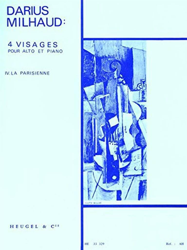 DARIUS MILHAUD : QUATRE VISAGES OP.238 NO.4 - LA PARISIENNE - ALTO ET PIANO book