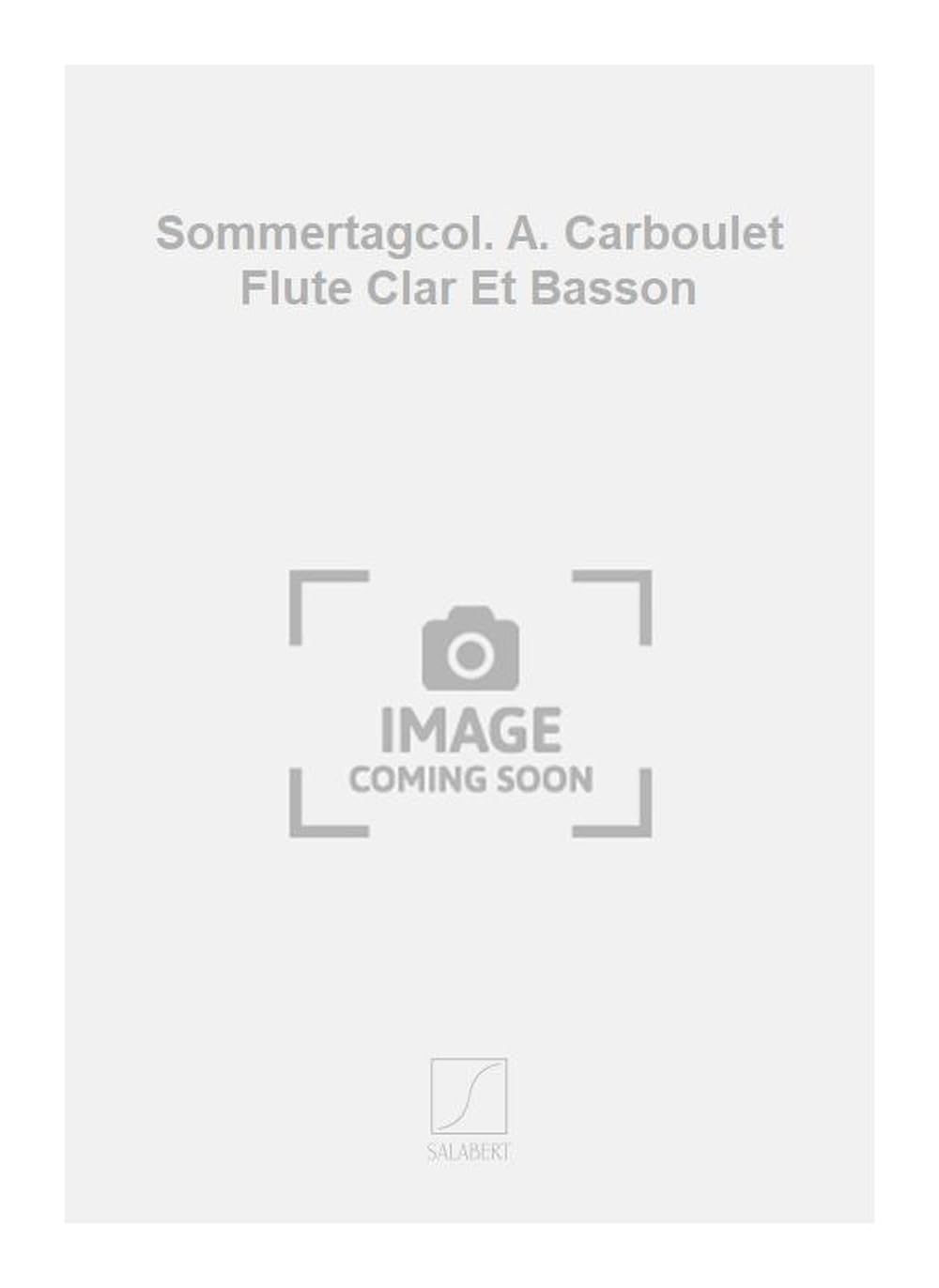 Sommertagcol. a. carboulet flute clar et basson book