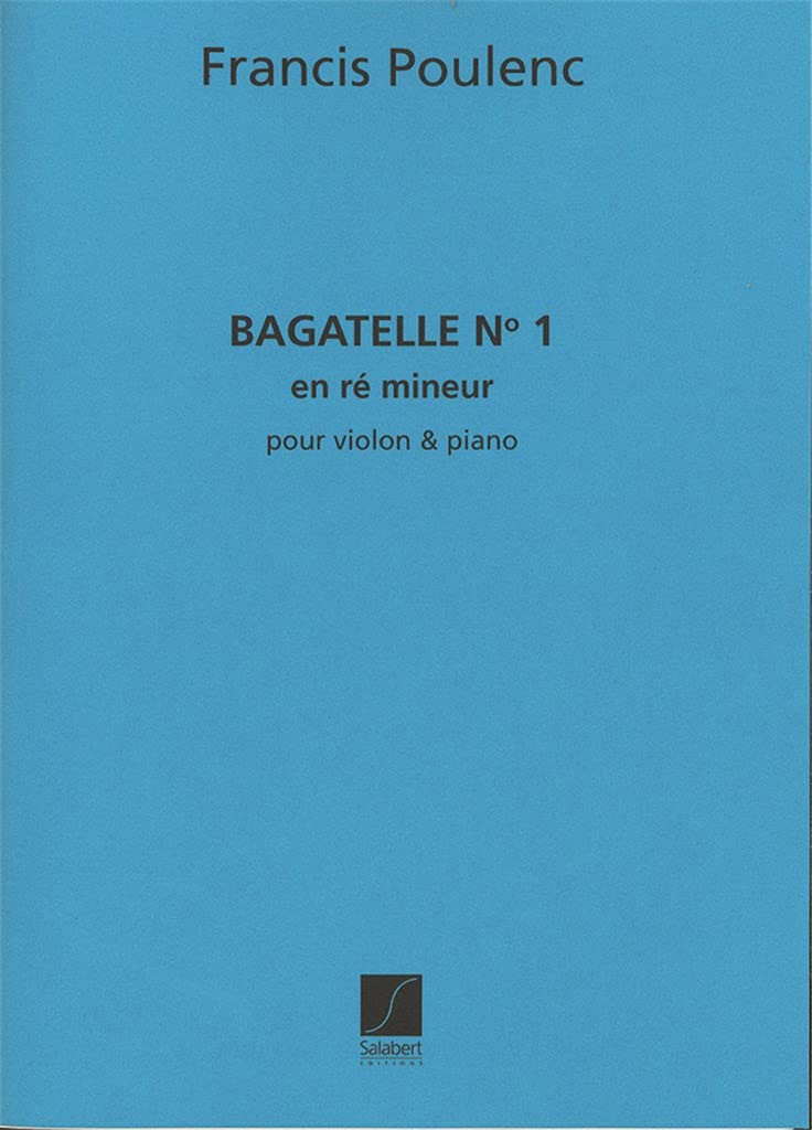 Bagatelle N 1 En Re Mineur Violon-Piano. Partitur Sheet Music
