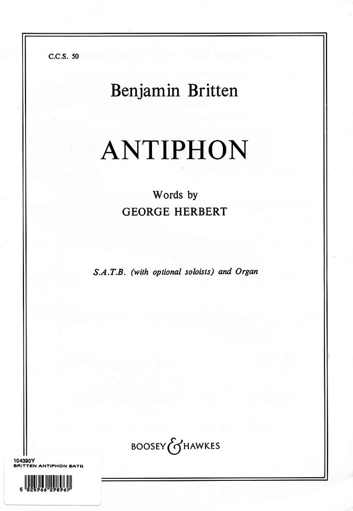 Antiphon: Nr. 50. op. 56b. gemischter Chor (SATB) und Orgel; Solostimmen ad libitum. Orgelauszug. (Winthrop Rogers Church Choral Series, Nr. 50) Sheet Music