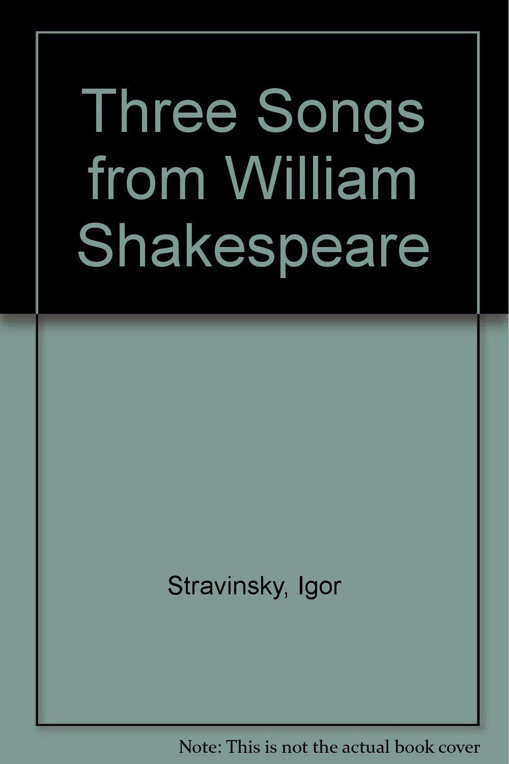 Three Songs from William Shakespeare: Mezzo-Sopran, Flöte, Klarinette und Viola. Mezzosopran. Stimmensatz. Sheet Music