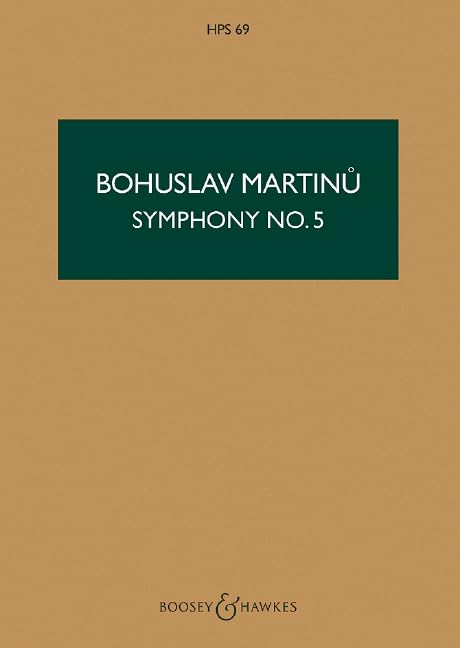 Symphonie Nr. 5: H 310. Orchester. Studienpartitur.: HPS 69. H 310. orchestra. Partition d'étude. (Hawkes Pocket Scores) Sheet Music