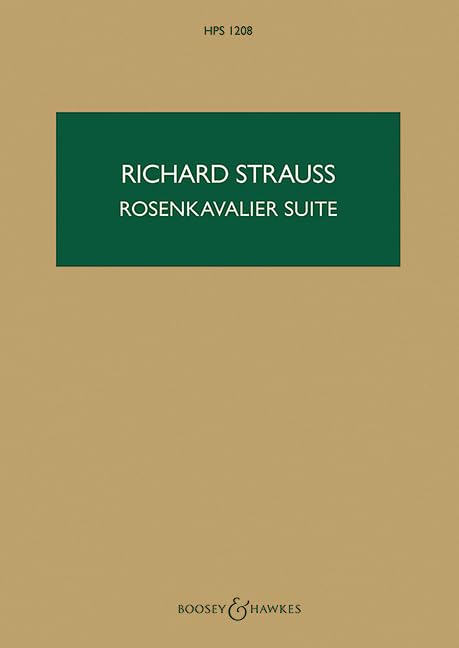 Der Rosenkavalier (The Knight of the Rose): Suite for orchestra, o. Op. 145. HPS 1208. op. 59. orchestra. Partition d'étude. book