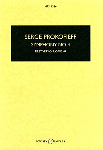 Symphonie Nr. 4: 1. Version. op. 47. Orchester. Studienpartitur.: 1st Version. HPS 1366. op. 47. orchestra. Partition d'étude. (Hawkes Pocket Scores) Sheet Music