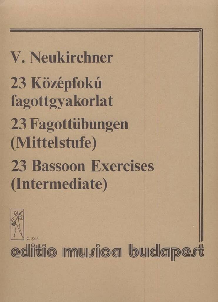 23 Fagottübungen für die Mittelstufe. Fagott Solo. Sheet Music