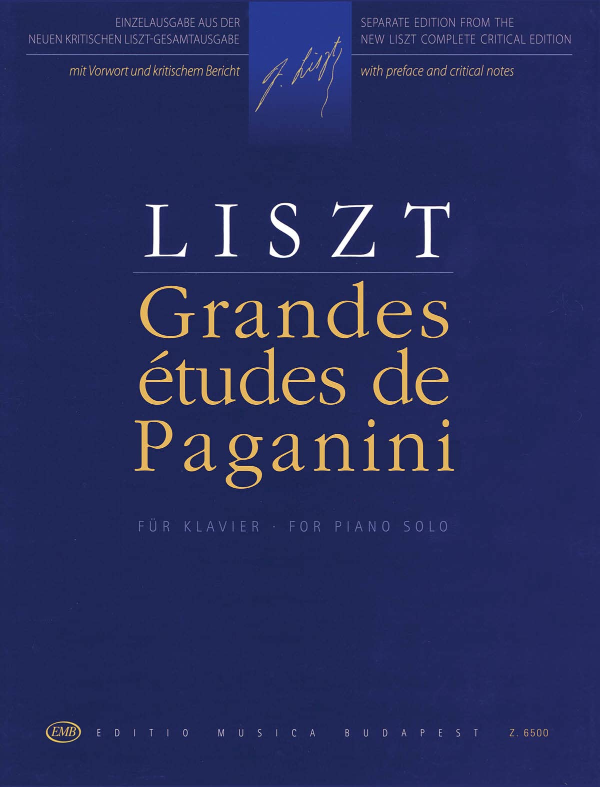 Grandes Etudes De Paganini: Fur Klavier / For Piano Solo Arts & Music