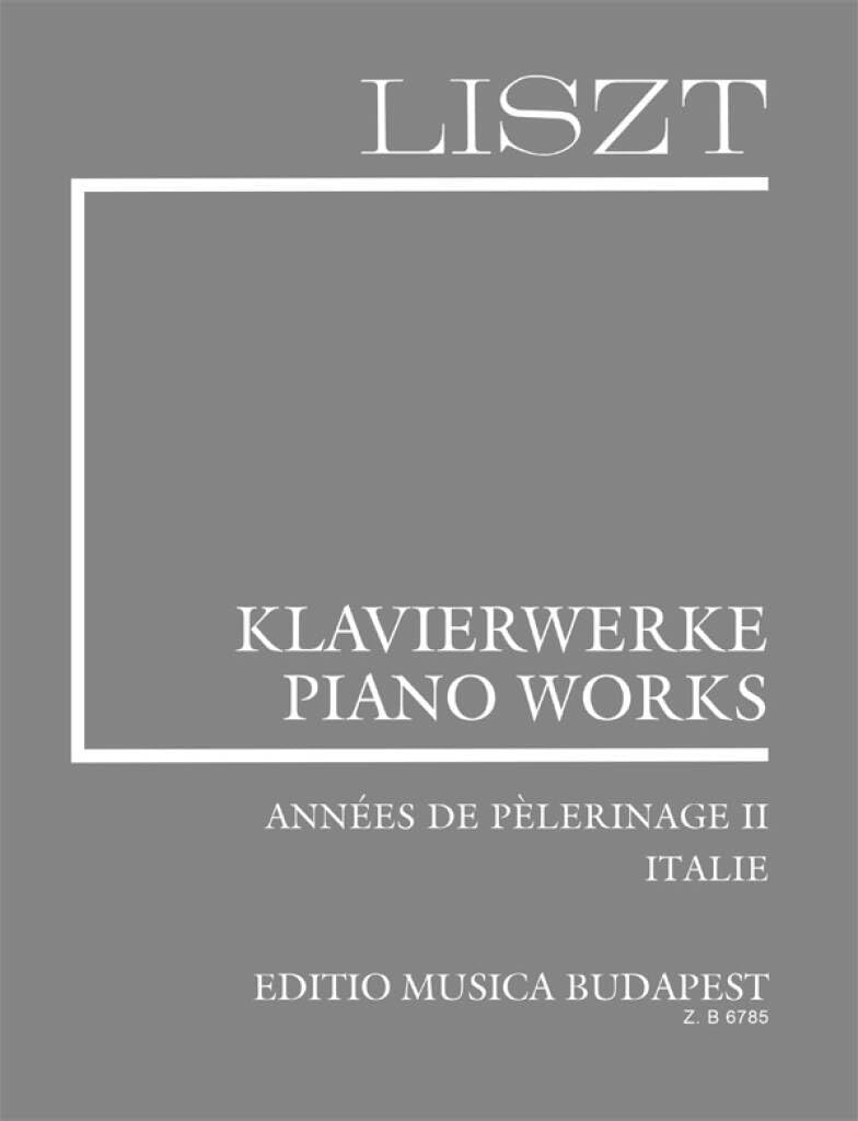 Annees de Pelerinage, Second Year - Italy. Klavier Solo. Sheet Music