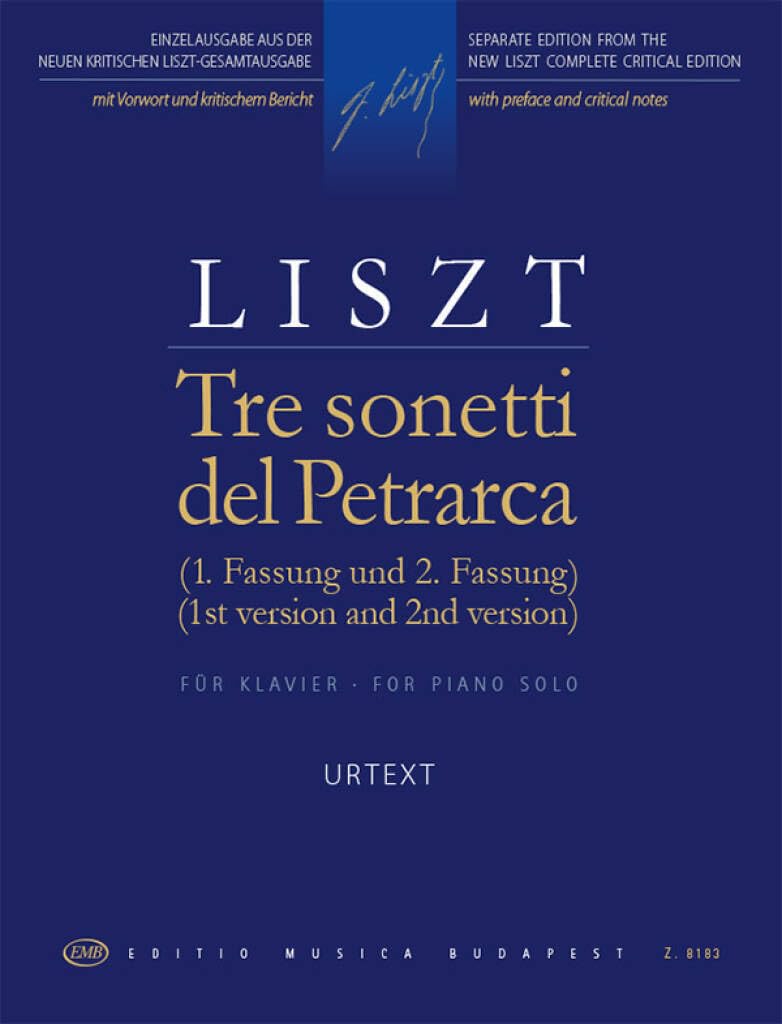 Tre Sonetti Di Petrarca. Klavier Solo. Sheet Music