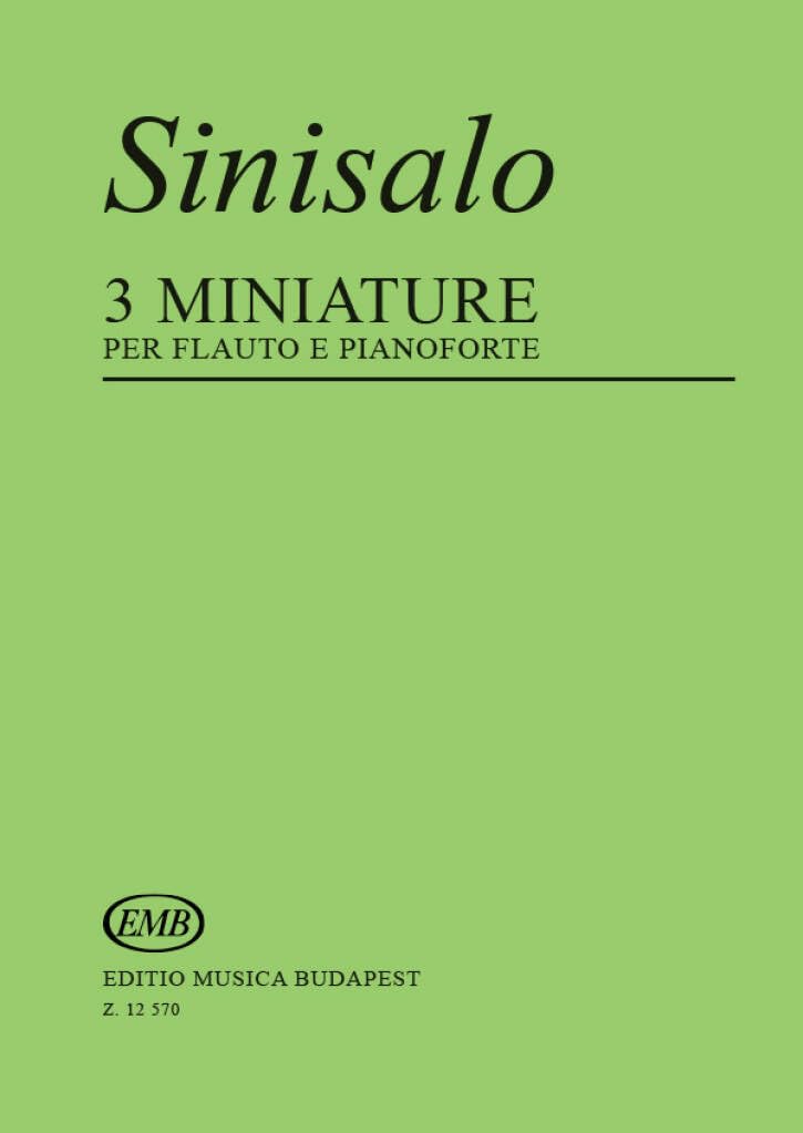 Drei Miniaturen. Flöte mit Begleitung. Sheet Music